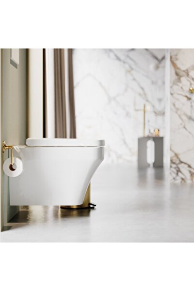 Creavit Solo Beyaz Kanalsız Asma Klozet SO321, Solo Essere Duroplast Yavaş Kapak