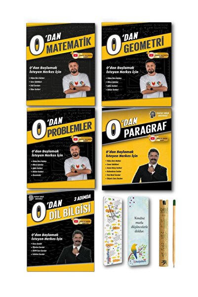 REHBER MATEMATİK YAYINLARI 0'dan Başlangıç Serisi - Dil Bilgisi - Paragraf - Problemler - Geometri - Matematik
