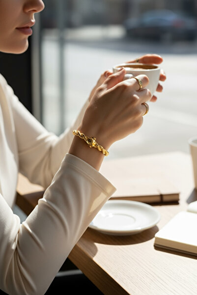 Çgk Çiğdem Gürel Kuyumculuk 22 Ayar Görünümlü Erzurum Burma Altın Bilezik