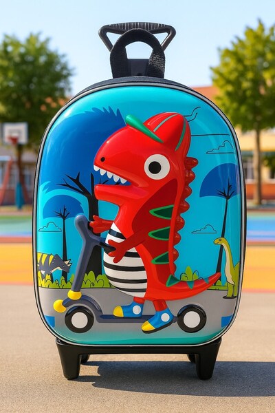 NEWFULL Çekçekli DİNAZOR Erkek Anaokul Sırt Çantası