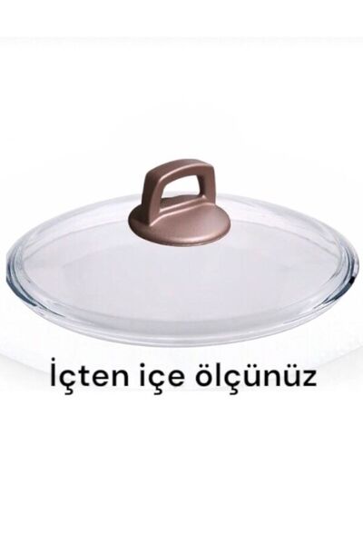 arcaK2 Karaca Rose Gold Kulp ve 30 cm Cam Kapağı