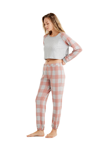Blackspade Thermal Women's Pajama Set 60492 - Gray Melange