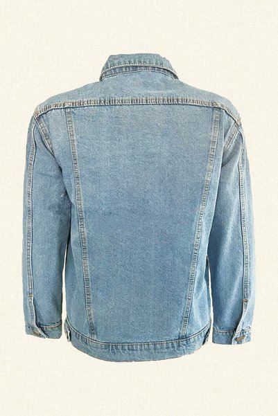 GZ Design Colorful Sequin Embroidered Jean Jacket