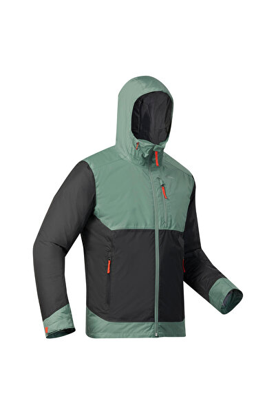 Decathlon Quechua Erkek Su Geçirmez Outdoor Kar Montu/Kışlık Mont - Siyah/Yeş...