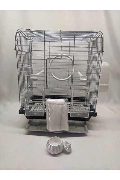 KAFES EYNİ ÇİFT KAPILI 30x23x37(YÜKSEKLİK) ÇEKMECELİ ADATOYS BUDGİESHOP MUHABBET KUŞU KAFESİ