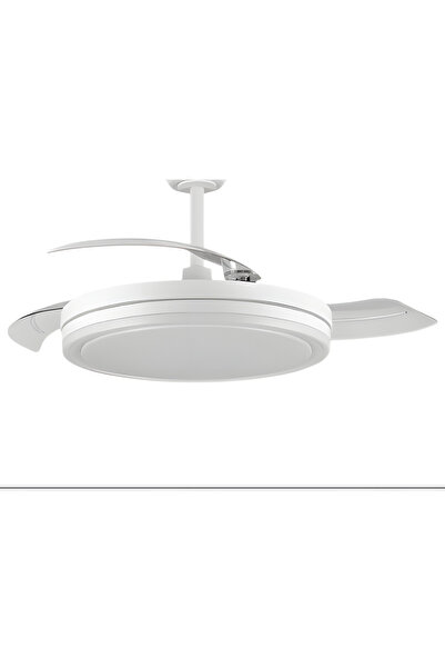 Kendal Gizli Kanat Ledli Ses ve Kumanda Kontrollü Tavan Vantilatörü Beyaz KCF307