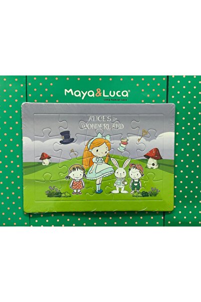 Maya And Luca Puzzle Alice Harikalar Diyarında karakterli eğitici ve öğretici çocuk puzzle yapboz