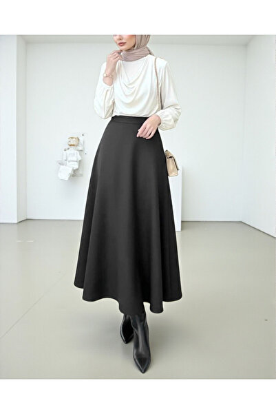 Modamorfo Loose weight scuba puff skirt -black