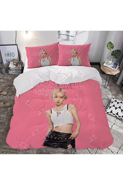 hediyechy GIFT DUVET COVER Чорно-рожевий двоспальний комплект постільної біли...