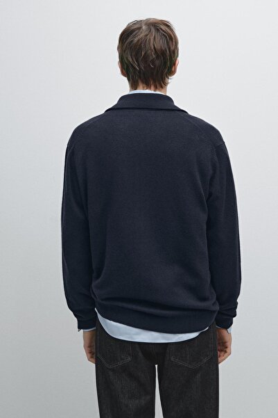 Massimo Dutti Fermuarlı dik yaka hırka