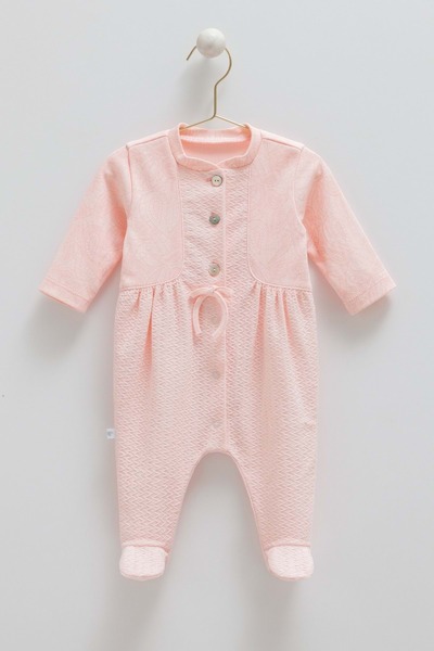 Caramell Tiny Lace Buttoned Jumpsuit Pink