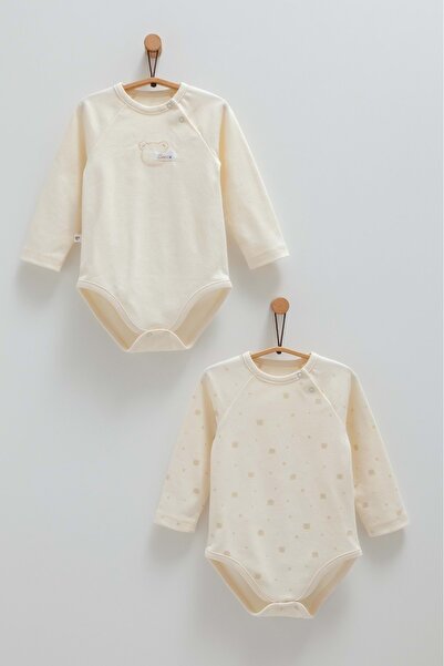 Caramell Cute Bear Double Snap Body Beige