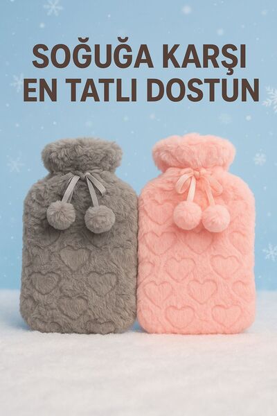 Layrol Peluş Kılıflı Çıkarılabilir Sıcak Su Torbası 2lt