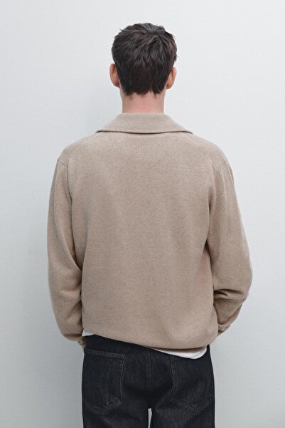 Massimo Dutti Fermuarlı dik yaka hırka