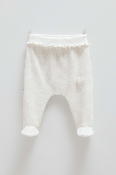 Caramell بنطلون أطفال صغير مزين بالدانتيل إكرو