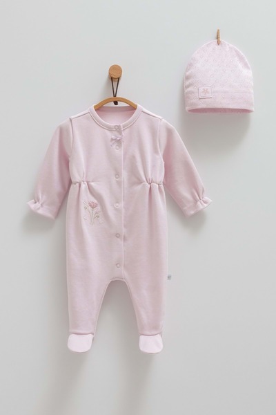 Caramell Cute Rabbit Bereli̇ Çi̇çek Naki̇ri̇şi̇ Tulum Lila