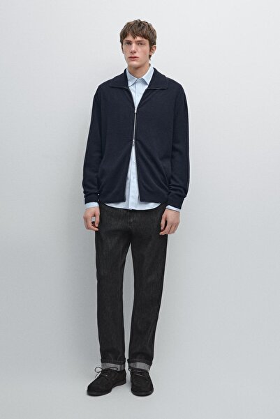 Massimo Dutti Fermuarlı dik yaka hırka