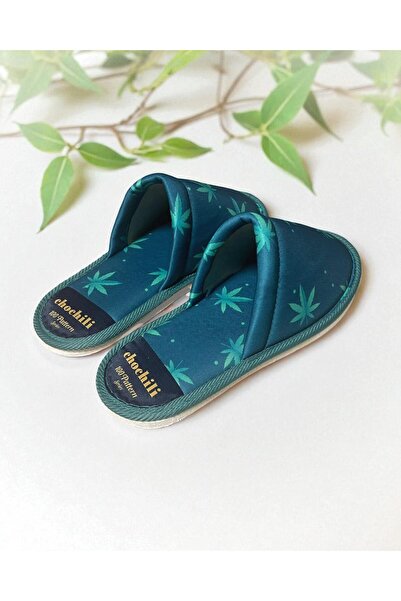 Chochili Papuci de casă unisex cu model de frunze cu talpă moale