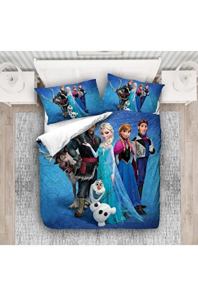 hediyevita Gift Duvet Cover Elsa 3d Baskılı Çift Kişilik Nevresim Takımı