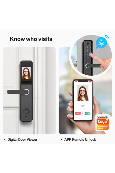 OEM Yala smart with 3D facial recognition, card, code, key, doorbell, remote unlocking