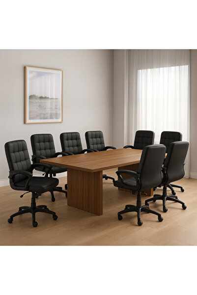 Quasar & Co. Ergonomic office chair, swivel, folding handles, adjustable height, eco-leather, beige