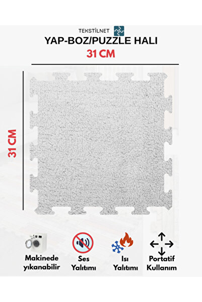 Tekstilnet Peluş Kreş Halısı Anaokulu Puzzle Halı Japon Halı