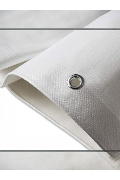 DİWWA 4x6 Metre Lamineli Branda Çadır Kamp Gölgelik Su Toz Geçirmez Beyaz