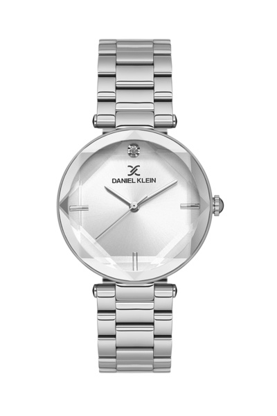 Daniel Klein Cut Glass Steel Bracelet Metallic Women's Wristwatch - Zircon Stone Bracelet Gift