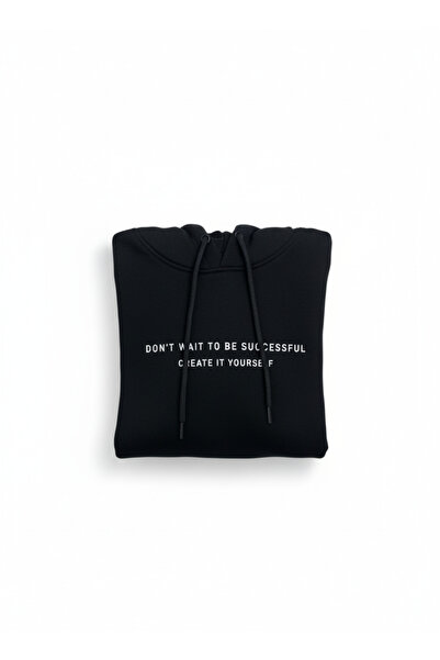 QUOS Ανδρικό φούτερ με κουκούλα με στάμπα και τσέπη καγκουρό