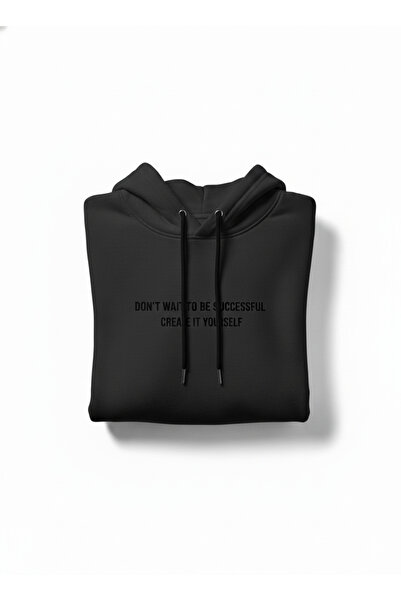 QUOS Ανδρικό φούτερ με κουκούλα με στάμπα και τσέπη καγκουρό