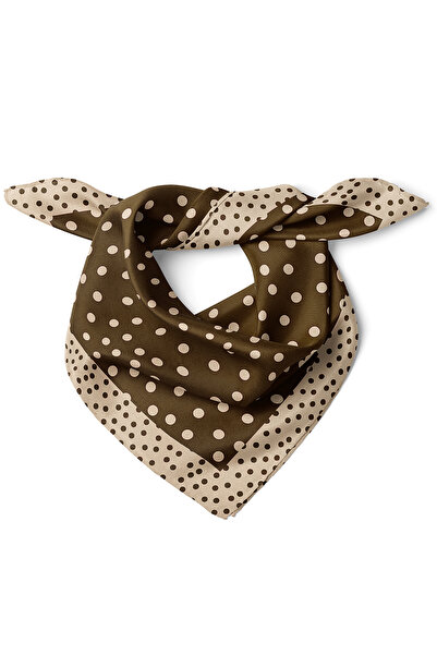 Puantiye Desen Fular Bandana 50x50 Cm