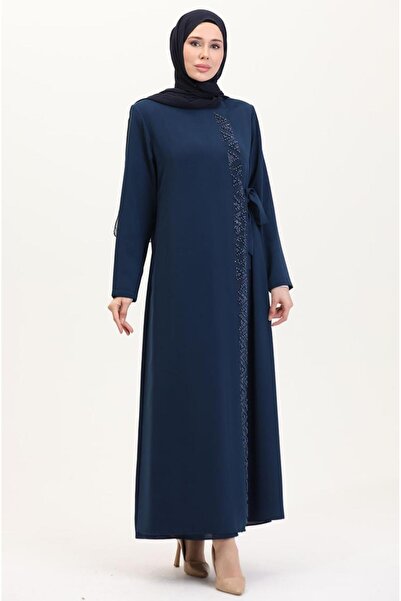 GÖZDE GİYİM ÜÇGEN TAŞLI YANDAN BAĞLAMALI FERACE