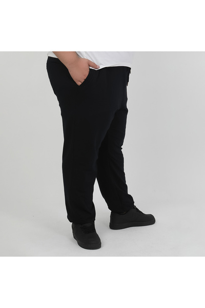 Ramon Miele Erkekbüyük beden jogger iki iplik eşofman altı lacivert