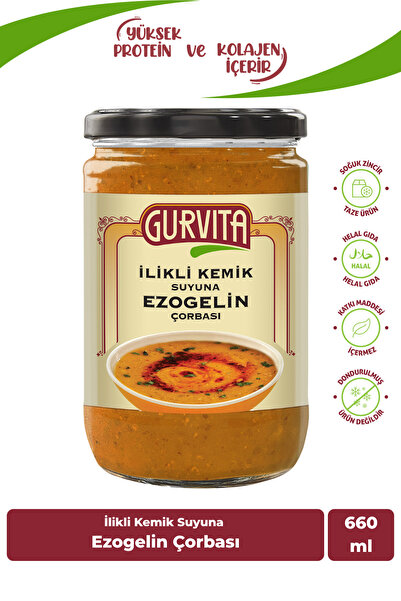 Gurvita Jöle Kıvamında Ilikli Kemik Suyuna Ezogelin Çorbası 660 ml