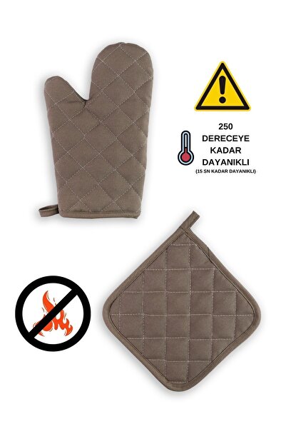 sevilya Yanmaz Fırın Eldiveni Ve Fırın Tutacağı (1 ELDİVEN 1 TUTACAK)