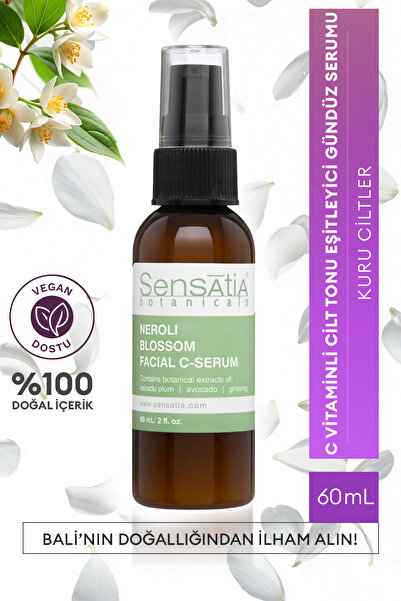 Sensatia Botanicals Kuru ve Normal Ciltler için Doğal C - Serum - Nemlendiric...