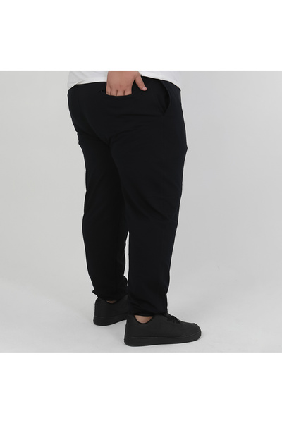 Ramon Miele Erkekbüyük beden jogger iki iplik eşofman altı lacivert