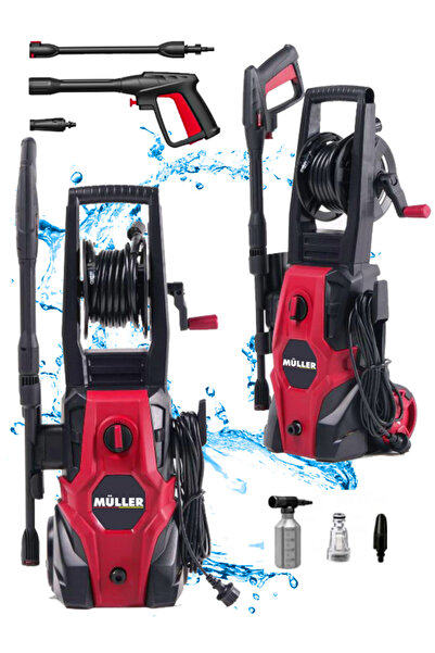 Müller Alman 180-200 Bar Max Bakır Sargılı Hava Su Soğutmalı Yüksek Basınçlı Bahçe Ve Oto Yıkama Makinesi