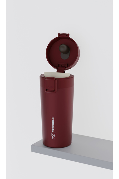 Star Termos Claret Red Locksip 380 ml Steel Thermos