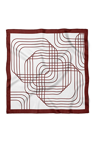 nehir eşarp Bandană eșarfă cu model modern cu dungi geometrice 70x70 cm
