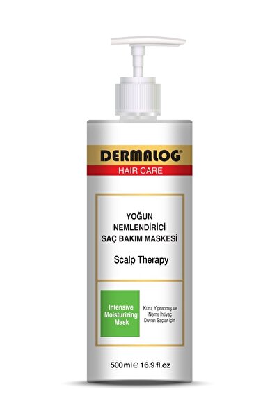 DERMALOG Kuru Yıpranmış Saçlar Için Yoğun Nemlendirici Ve Onarıcı Saç Bakım Maskesi 500 ml