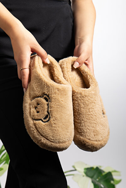 Jackers Унісекс Милий ведмедик Зручні закриті нековзні домашні капці з високою підошвою