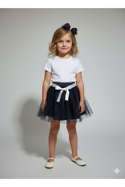 Şenkız Дівчача сукня з мереживною талією та поясом для весілля, дня народження, 23 квітня, 29 жовтня та 19 травня, з короною та спідницею