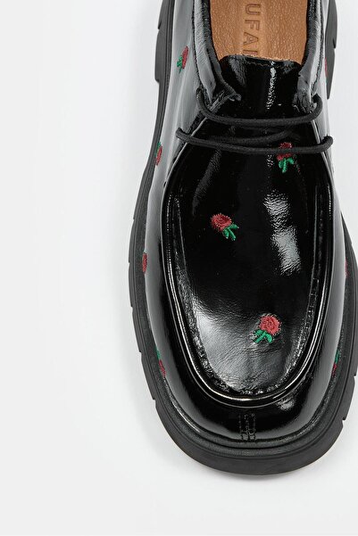 NILUFARR Freya Чорні шкіряні лофери з натуральної шкіри для жінок