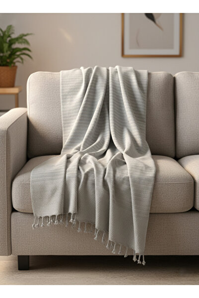 VİENNA 100% Cotton Tv Blanket 100×165 cm – Decorative Soft Pattern, Lightweight and Breathable