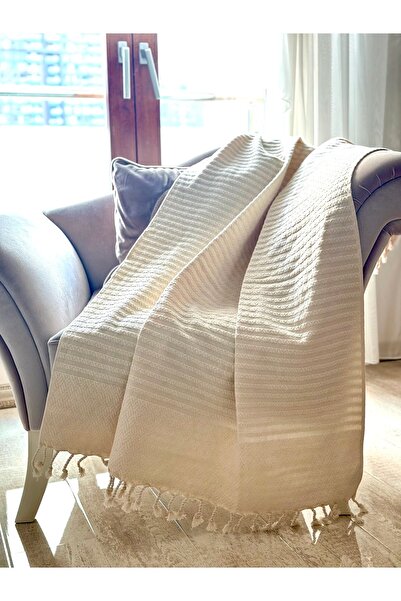 VİENNA 100% Cotton Tv Blanket 100×165 cm – Decorative Soft Pattern, Lightweight and Breathable