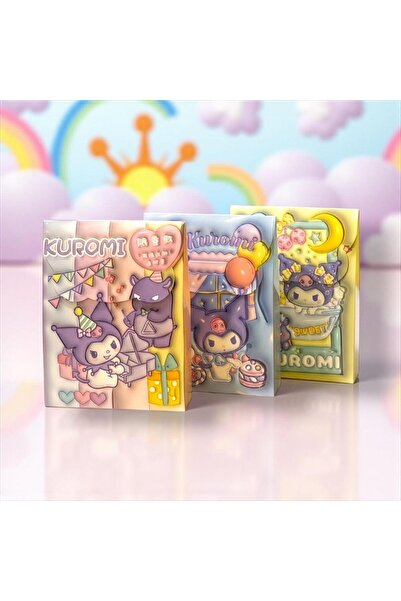 BABUN BİR ADET Sanrio Kuromi Kalem Defter Sticker Kırtasiye Seti Süpriz Kutu ...