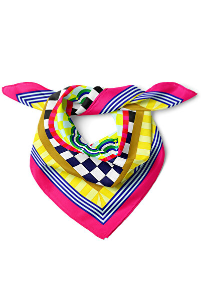 nehir eşarp Modern Mozaik Desen Fular Bandana 50x50 Cm
