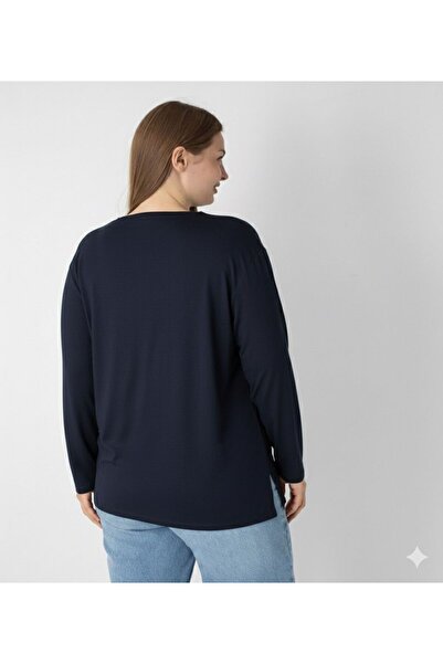 Orly More Țesătură din viscoză Mini cu fante Mărime obișnuită Mâneci lungi Bluză din bumbac pieptănat pentru mamă cu detaliu de rever și nasturi