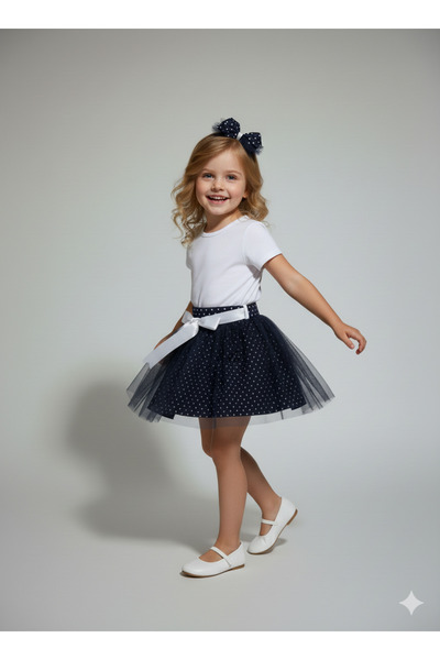 Şenkız Дівчача сукня з мереживною талією та поясом для весілля, дня народження, 23 квітня, 29 жовтня та 19 травня, з короною та спідницею